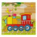 Klocki drewniane edukacyjne puzzle układanka kostki Pojazdy 6w1 9el. Klocki drewniane edukacyjne puzzle układanka kostki Pojazdy 6w1 9el.