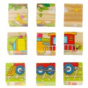 Klocki drewniane edukacyjne puzzle układanka kostki Pojazdy 6w1 9el. Klocki drewniane edukacyjne puzzle układanka kostki Pojazdy 6w1 9el.