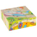 Klocki drewniane edukacyjne puzzle układanka kostki Pojazdy 6w1 9el. Klocki drewniane edukacyjne puzzle układanka kostki Pojazdy 6w1 9el.