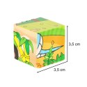 Klocki drewniane edukacyjne puzzle układanka kostki Safari 6w1 9el. Klocki drewniane edukacyjne puzzle układanka kostki Safari 6w1 9el.