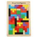Puzzle drewniane układanka tetris klocki 40el. Puzzle drewniane układanka tetris klocki 40el.