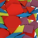 Puzzle drewniane układanka montessori kolorowa mozaika kształty 155 elementów