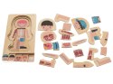 Puzzle drewniane warstwowe budowa ciała montessori chłopiec Puzzle drewniane warstwowe budowa ciała montessori chłopiec