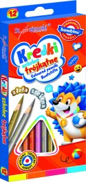 BAMBINO Kredki szkolne trójkątne 12 kolorów BAMBINO Kredki szkolne trójkątne 12 kolorów