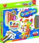 BAMBINO Kredki trójkątne w oprawie drewnianej 12 kolorów + temperówka BAMBINO Kredki trójkątne w oprawie drewnianej 12 kolorów + temperówka