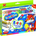 BAMBINO Kredki w oprawie drewnianej 24 kolory + temperówka BAMBINO Kredki w oprawie drewnianej 24 kolory + temperówka