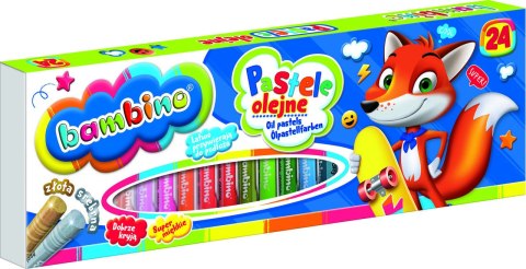 BAMBINO Pastele kredki olejne 24 kolory BAMBINO Pastele kredki olejne 24 kolory