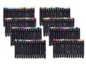 Markery dwustronne alkoholowe w etui 80 sztuk Markery dwustronne alkoholowe w etui 80 sztuk