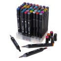 Markery dwustronne alkoholowe w etui 48 + podstawka Markery dwustronne alkoholowe w etui 48 + podstawka