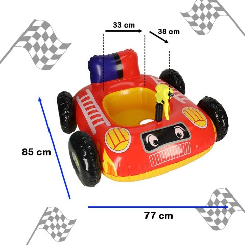 Kółko do pływania dla niemowląt koło pontonik dla dzieci dmuchany z siedziskiem samochód broń wodna 77x85cm max 22kg 3lata Kółko do pływania dla niemowląt koło pontonik dla dzieci dmuchany z siedziskiem samochód broń wodna 77x85cm max 22kg 3lata