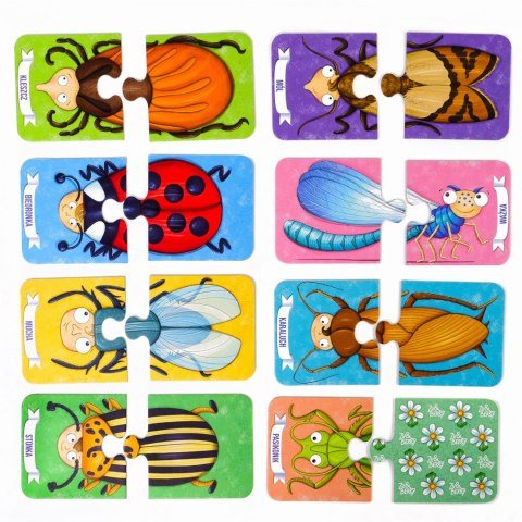 MUDUKO Puzzle dla maluszków Zaprzyjaźnij się z owadami Ekopuzzle dwuelementowe 18m+ MUDUKO Puzzle dla maluszków Zaprzyjaźnij się z owadami Ekopuzzle dwuelementowe 18m+