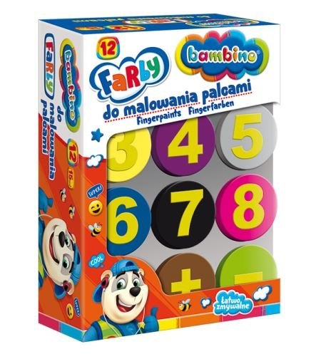 BAMBINO Farby do malowania palcami 12 kolorów BAMBINO Farby do malowania palcami 12 kolorów