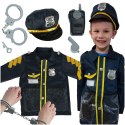Kostium strój karnawałowy przebranie policjant kajdanki zestaw 3-8 lat Kostium strój karnawałowy przebranie policjant kajdanki zestaw 3-8 lat