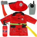 Kostium strój karnawałowy przebranie strażak walkie-talkie 3-8 lat Kostium strój karnawałowy przebranie strażak walkie-talkie 3-8 lat