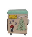 Pufa manipulacyjna montessori LAS z siedziskiem kółeczkami 3w1 Pufa manipulacyjna montessori LAS z siedziskiem kółeczkami 3w1