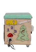 Pufa manipulacyjna montessori LAS z siedziskiem kółeczkami 3w1 Pufa manipulacyjna montessori LAS z siedziskiem kółeczkami 3w1
