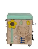Pufa manipulacyjna montessori LAS z siedziskiem kółeczkami 3w1 Pufa manipulacyjna montessori LAS z siedziskiem kółeczkami 3w1