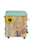 Pufa manipulacyjna montessori LAS z siedziskiem kółeczkami 3w1 Pufa manipulacyjna montessori LAS z siedziskiem kółeczkami 3w1