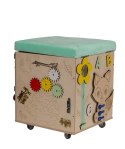 Pufa manipulacyjna montessori LAS z siedziskiem kółeczkami 3w1 Pufa manipulacyjna montessori LAS z siedziskiem kółeczkami 3w1