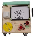 Pufa manipulacyjna montessori LAS z siedziskiem kółeczkami 3w1 Pufa manipulacyjna montessori LAS z siedziskiem kółeczkami 3w1