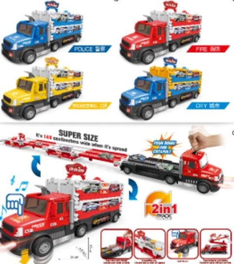 TIR Laweta samochód transporter laweta pojazd składany XXL czerwony TIR Laweta samochód transporter laweta pojazd składany XXL czerwony