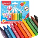 Kredki świecowe dla malucha pierwsze kredki Jumbo Colorpeps 12 kolorów Maped Kredki świecowe dla malucha pierwsze kredki Jumbo Colorpeps 12 kolorów Maped