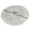 Legowisko dla psa poduszka pluszowa mata kanapa kojec 100cm jasno szare Legowisko dla psa poduszka pluszowa mata kanapa kojec 100cm jasno szare