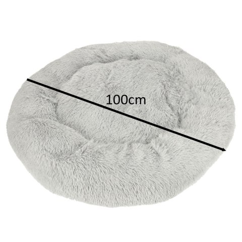 Legowisko dla psa poduszka pluszowa mata kanapa kojec 100cm jasno szare Legowisko dla psa poduszka pluszowa mata kanapa kojec 100cm jasno szare