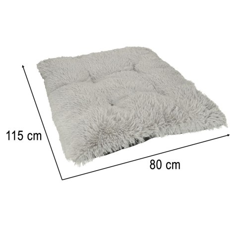 Legowisko dla psa poduszka pluszowa mata kanapa kojec szare XXL 110 x 75 cm Legowisko dla psa poduszka pluszowa mata kanapa kojec szare XXL 110 x 75 cm
