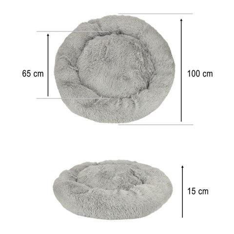 Legowisko dla psa poduszka pluszowa mata kanapa kojec 100cm jasno szare Legowisko dla psa poduszka pluszowa mata kanapa kojec 100cm jasno szare