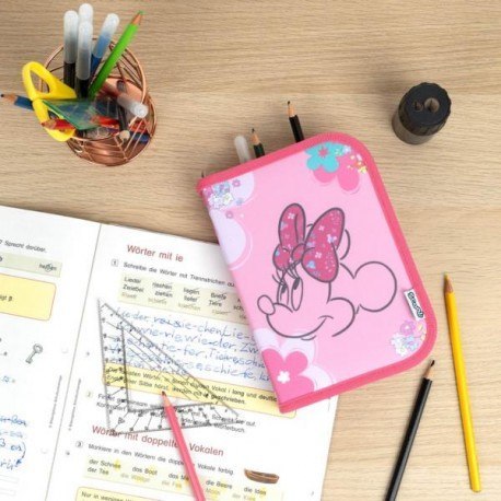 Piórnik z wyposażeniem, myszka minnie Piórnik z wyposażeniem, myszka minnie