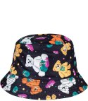 Dziecięcy dwustronny kapelusz bucket hat kolorowy (Czarny) Dziecięcy dwustronny kapelusz bucket hat kolorowy (Czarny)
