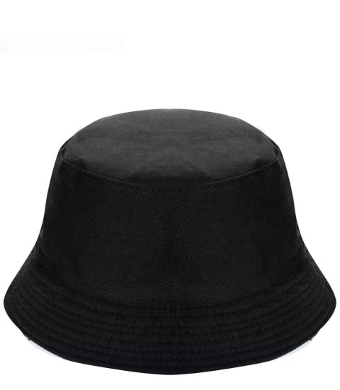 Dziecięcy dwustronny kapelusz bucket hat kolorowy (Czarny) Dziecięcy dwustronny kapelusz bucket hat kolorowy (Czarny)