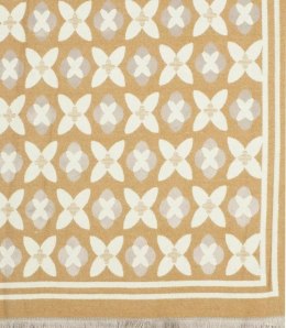 Ciepły szal szalik elegancki wzór dzianina (Beżowy)