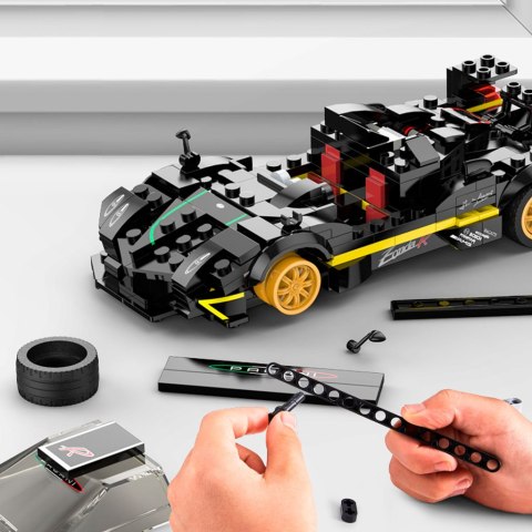 Samochód Rastar 93900-B pagani Zonda R 1:28 klocki 387 el. Samochód Rastar 93900-B pagani Zonda R 1:28 klocki 387 el.