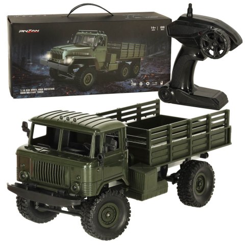 Samochód zdalnie sterowany wojskowy na pilota RC Off-Road 4WD 1:16 RTR Samochód zdalnie sterowany wojskowy na pilota RC Off-Road 4WD 1:16 RTR