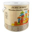 Klocki drewniane- 100szt. Kruzzel 22666 Klocki drewniane- 100szt. Kruzzel 22666