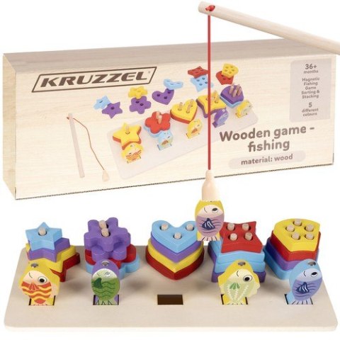 Sorter drewniany- łowienie rybek Kruzzel 22565 Sorter drewniany- łowienie rybek Kruzzel 22565