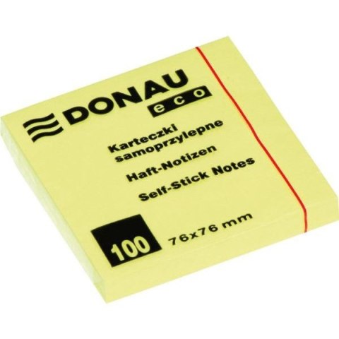 BLOCZEK 76 X 76 MM DONAU ECO ŻÓŁTY 100 KARTEK SAMOPRZYLEPNY BLOCZEK 76 X 76 MM DONAU ECO ŻÓŁTY 100 KARTEK SAMOPRZYLEPNY