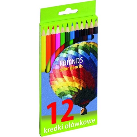 KREDKI OŁÓWKOWE SZEŚCIOKĄTNE 12 KOLORÓW KREDKI OŁÓWKOWE SZEŚCIOKĄTNE 12 KOLORÓW