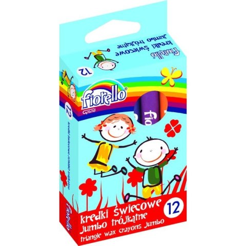 KREDKI ŚWIECOWE TRÓJKĄTNE JUMBO 12 KOLORÓW FIORELLO KREDKI ŚWIECOWE TRÓJKĄTNE JUMBO 12 KOLORÓW FIORELLO
