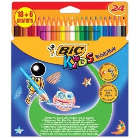 Kredki ołówkowe BiC Kids Evolution 24 kolory Kredki ołówkowe BiC Kids Evolution 24 kolory