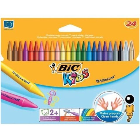 Kredki świecowe BiC Kids Plastidecor 24 kolory Kredki świecowe BiC Kids Plastidecor 24 kolory