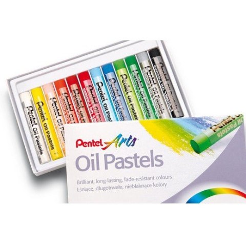 KREDKI PASTELE OLEJNE PENTEL 12 KOLORÓW KREDKI PASTELE OLEJNE PENTEL 12 KOLORÓW