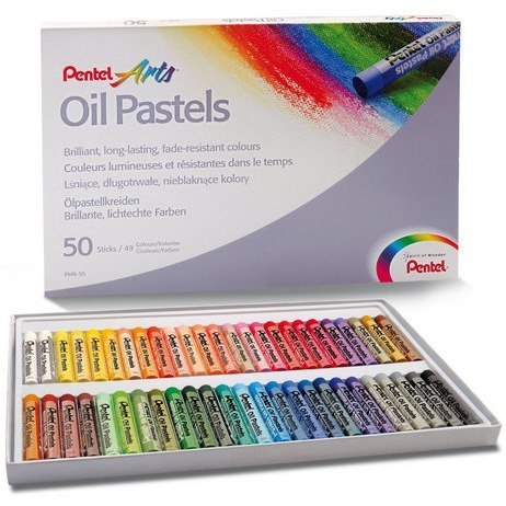 KREDKI PASTELE OLEJNE PENTEL 50 KOLORÓW KREDKI PASTELE OLEJNE PENTEL 50 KOLORÓW