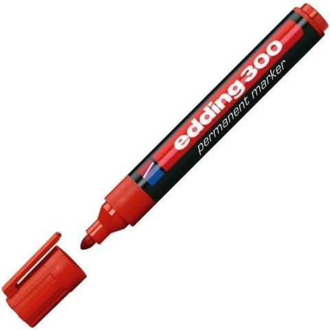 MARKER PERMANENTNY EDDING 300, CZERWONY MARKER PERMANENTNY EDDING 300, CZERWONY