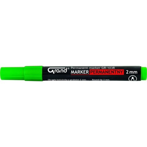 MARKER PERMANENTNY GRAND GR-103R, ZIELONY MARKER PERMANENTNY GRAND GR-103R, ZIELONY