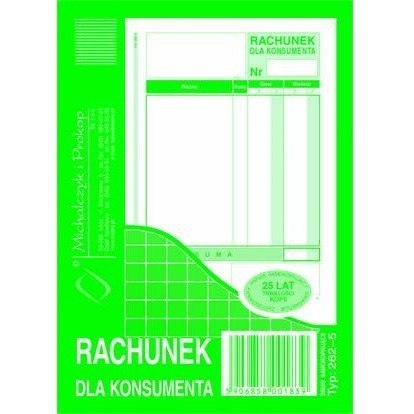 RACHUNEK DLA KONSUMENTA A6 (WIELOKOPIA) MICHALCZYK I PROKOP RACHUNEK DLA KONSUMENTA A6 (WIELOKOPIA) MICHALCZYK I PROKOP