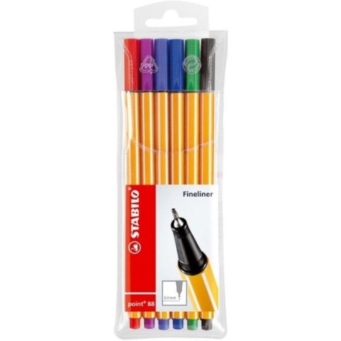 CIENKOPIS STABILO POINT 88 MIX 6 KOL. W OP. CIENKOPIS STABILO POINT 88 MIX 6 KOL. W OP.