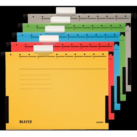 TECZKA ZAWIESZANA LEITZ ALPHA A4 Z BOKAMI, ŻÓŁTY TECZKA ZAWIESZANA LEITZ ALPHA A4 Z BOKAMI, ŻÓŁTY